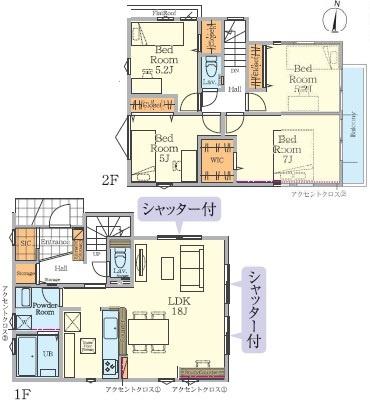 藤沢市城南1期　新築戸建1号棟　全3棟