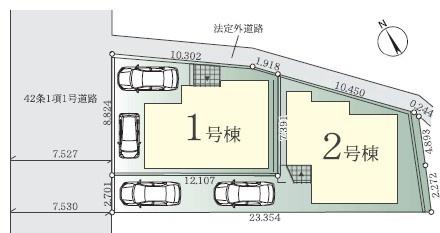 茅ヶ崎市柳島1期　新築戸建1号棟　全2棟