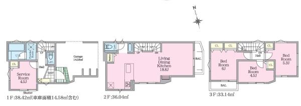 茅ヶ崎市共恵1丁目　新築分譲住宅　1号棟　全2棟