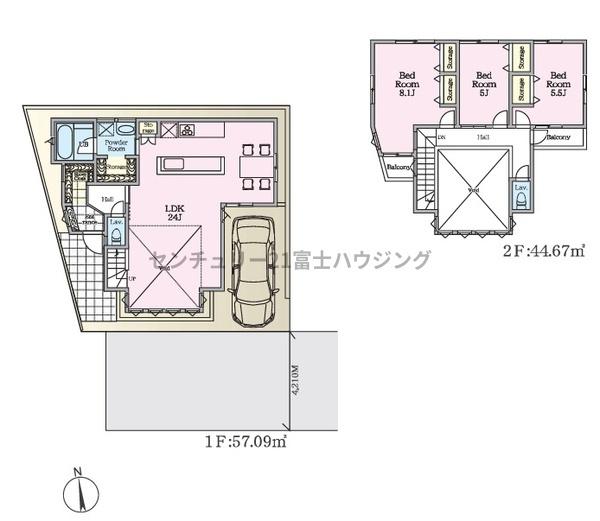 茅ヶ崎市浜須賀　新築戸建2号棟　全2棟