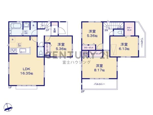 茅ヶ崎市東海岸北5丁目　新築戸建1号棟　全4棟
