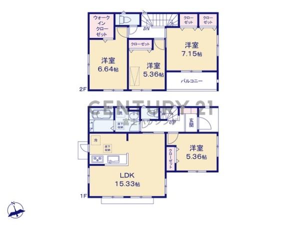 茅ヶ崎市東海岸北5丁目　新築戸建2号棟　全4棟