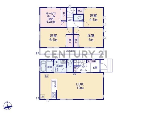 茅ヶ崎市下町屋2丁目287番　新築戸建B号棟　全4棟