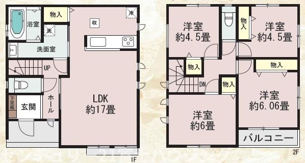 茅ヶ崎市東海岸南4丁目8981番　新築戸建B号棟　全4棟