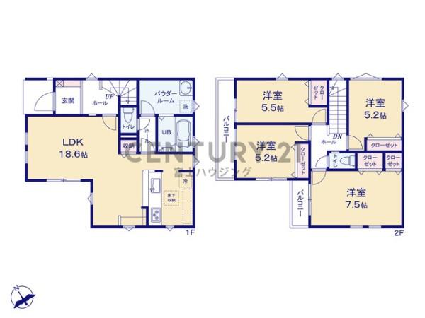 藤沢市城南2期　新築戸建1号棟　全1棟