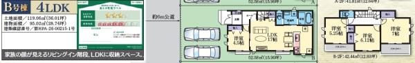 藤沢市大庭5221番　新築戸建B号棟　全3棟