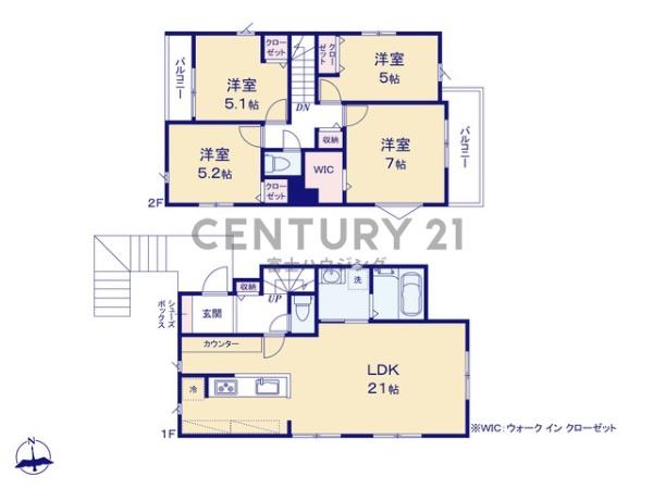 藤沢市辻堂東海岸105②　新築1号棟　全2棟