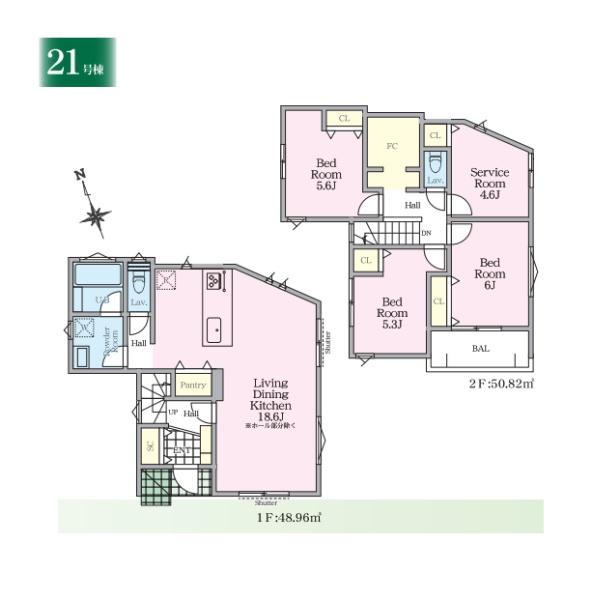 茅ヶ崎市松林1丁目　新築戸建21号棟　全31区画