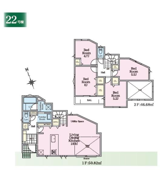 茅ヶ崎市松林1丁目　新築戸建22号棟　全31区画