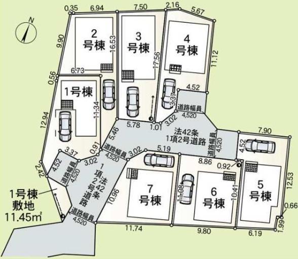 藤沢市城南第6(1期)　新築1号棟　全7棟