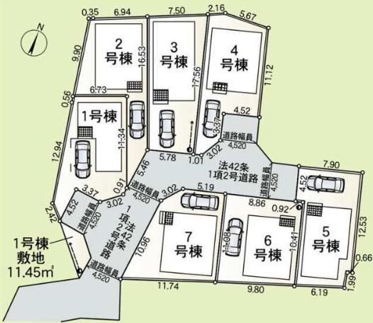 藤沢市城南第6(1期)　新築6号棟　全7棟