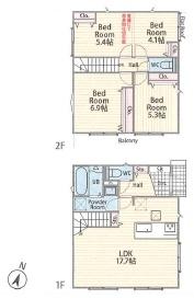 藤沢市渡内4丁目3期　新築1号棟　全2棟