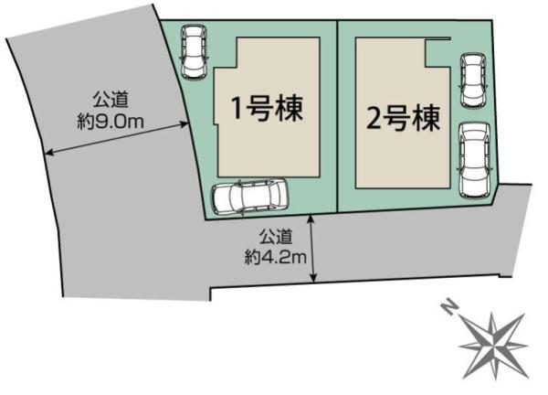 茅ヶ崎市松風台　新築戸建1号棟　全2棟