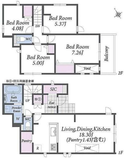 藤沢市辻堂東海岸212　新築戸建3号棟　全4棟