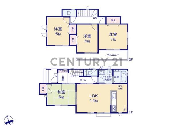 茅ヶ崎市浜之郷486番第1期　新築戸建B号棟　全5棟