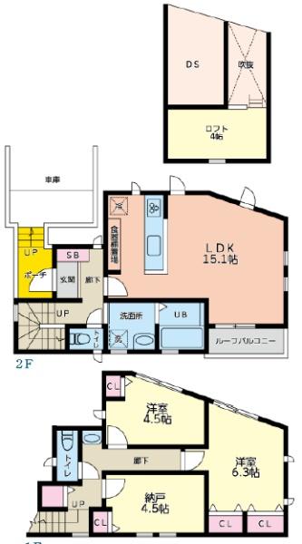 藤沢市大鋸　戸建A号棟　全3棟