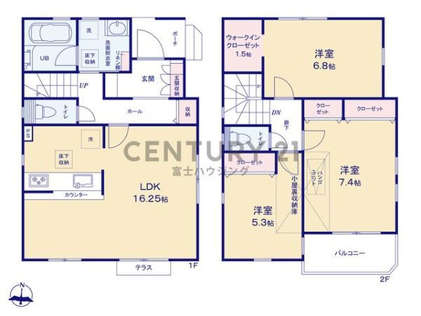 茅ケ崎市中島4期　新築戸建1号棟　全5棟