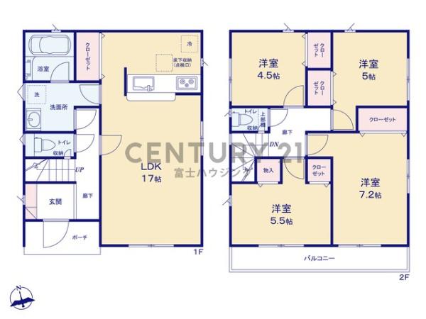 茅ヶ崎市松尾第1　新築戸建1号棟　全4棟