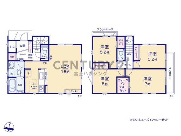 藤沢市城南1期　新築戸建1号棟　全3棟
