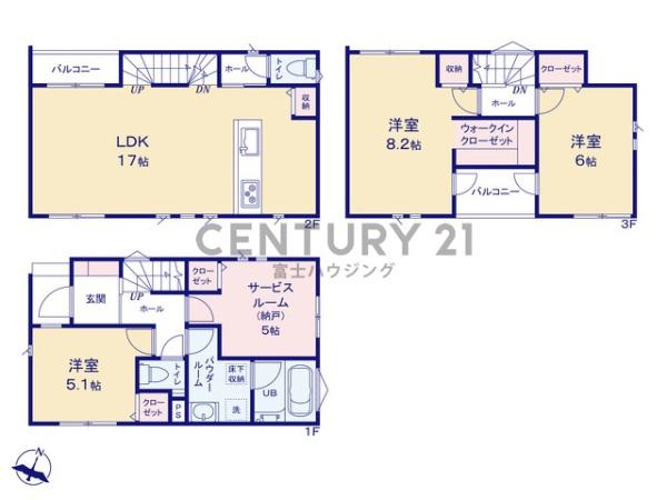 藤沢市弥勒寺1丁目Ⅲ　新築戸建2号棟　全2棟