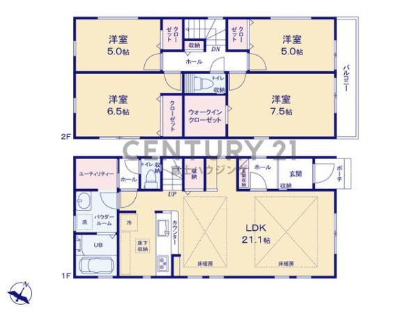 藤沢市天神町1期　新築戸建2号棟　全2棟