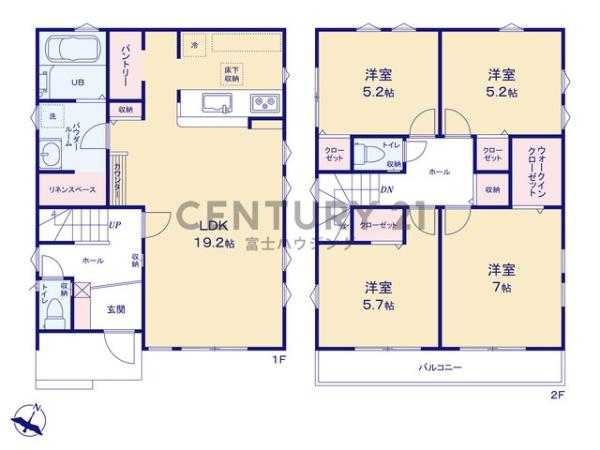 藤沢市西俣野2期　新築戸建1号棟　全2棟