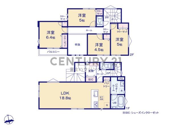 藤沢市みその台　新築戸建2号棟　全2棟