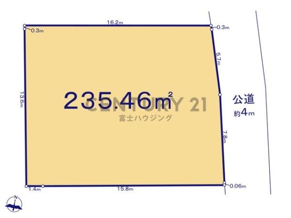 藤沢市亀井野　条件無売地　全1区画