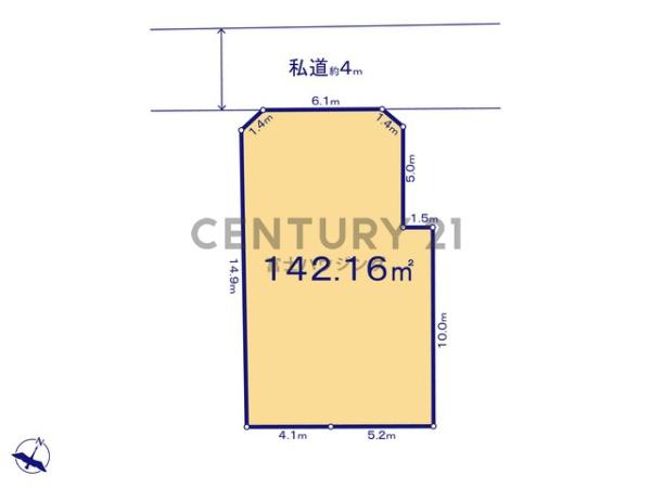 茅ヶ崎市中海岸3丁目　条件無売地B区画　全3区画