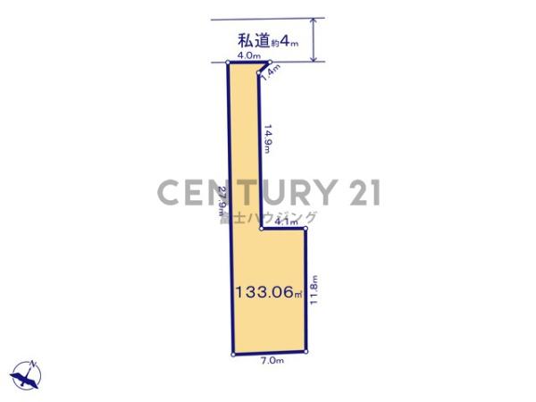 茅ヶ崎市中海岸3丁目　条件無売地C区画　全3区画