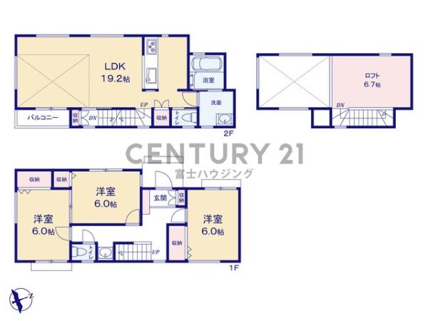 藤沢市亀井野4丁目　新築戸建D号棟　全3棟