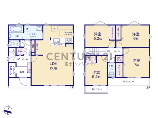 茅ヶ崎市堤2期　新築戸建1号棟　全1棟