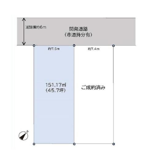 藤沢市鵠沼松が岡1丁目　条件無売地A区画　全2区画