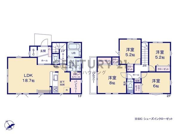 茅ヶ崎市柳島1期　新築戸建1号棟　全2棟