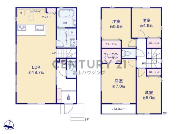 茅ヶ崎市柳島　新築戸建1号棟　全２棟