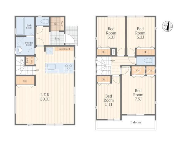 鎌倉市西鎌倉1丁目　新築戸建1号棟　全2棟