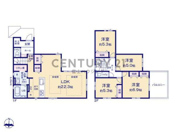 藤沢市西富2期　新築戸建1号棟　全1棟