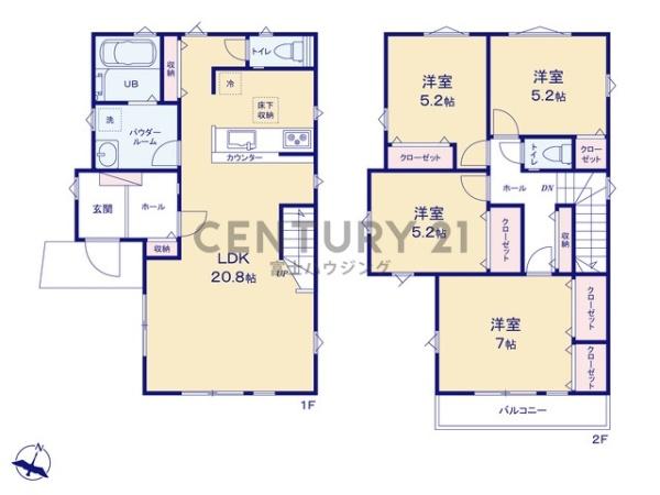 藤沢市亀井野6期　新築戸建1号棟　全1棟