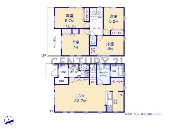 藤沢市高倉6期　新築戸建1号棟　全3棟