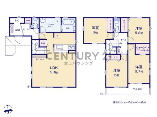 藤沢市善行坂1期　新築戸建3号棟　全3棟