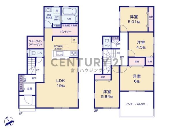 藤沢市葛原　新築戸建1号棟　全3棟