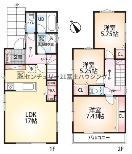 藤沢市善行3丁目 新築戸建4号棟 全4棟(間取り)