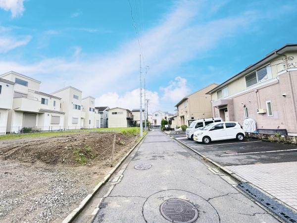 藤沢市村岡東1丁目の土地(前面道路含む現地写真)