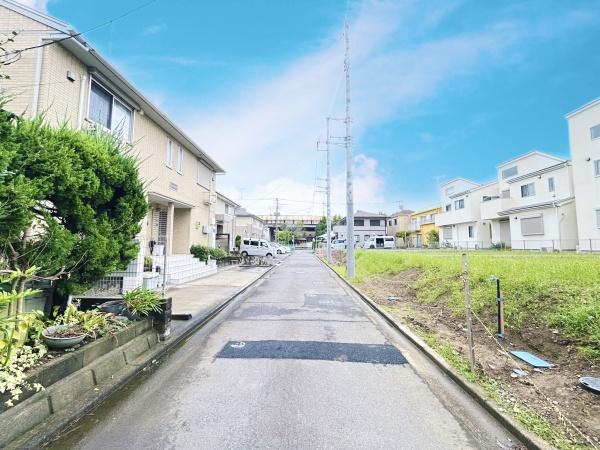 藤沢市村岡東1丁目の土地(前面道路含む現地写真)