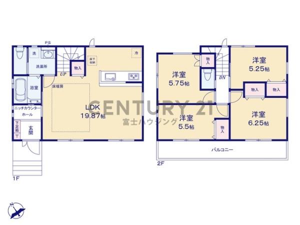 藤沢市鵠沼海岸7丁目　新築戸建2号棟　全3棟