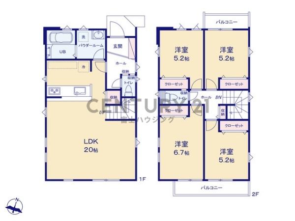 藤沢市天神町2期　新築戸建2号棟　全2棟