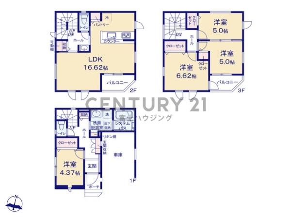 藤沢市湘南台4丁目4期　新築戸建1号棟　全2棟