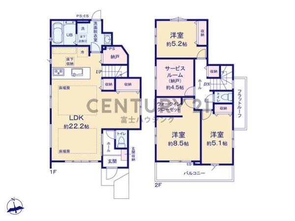 茅ヶ崎市南湖4期　新築戸建2号棟　全2棟