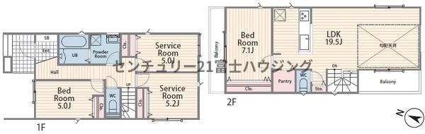 茅ヶ崎市浜之郷2期　新築戸建2号棟　全2棟