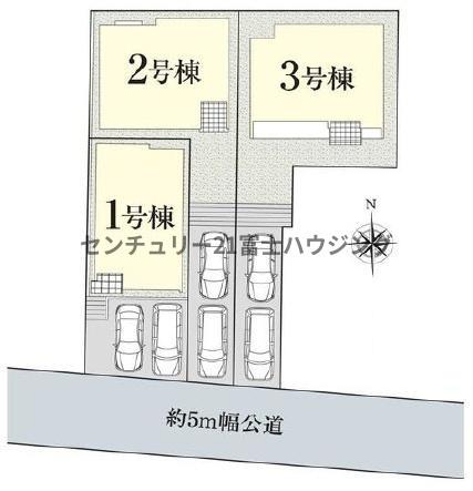 茅ヶ崎市東海岸南3丁目　新築戸建2号棟　全3棟